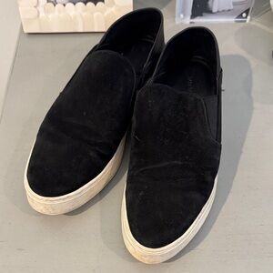Vince Black Suede Slides